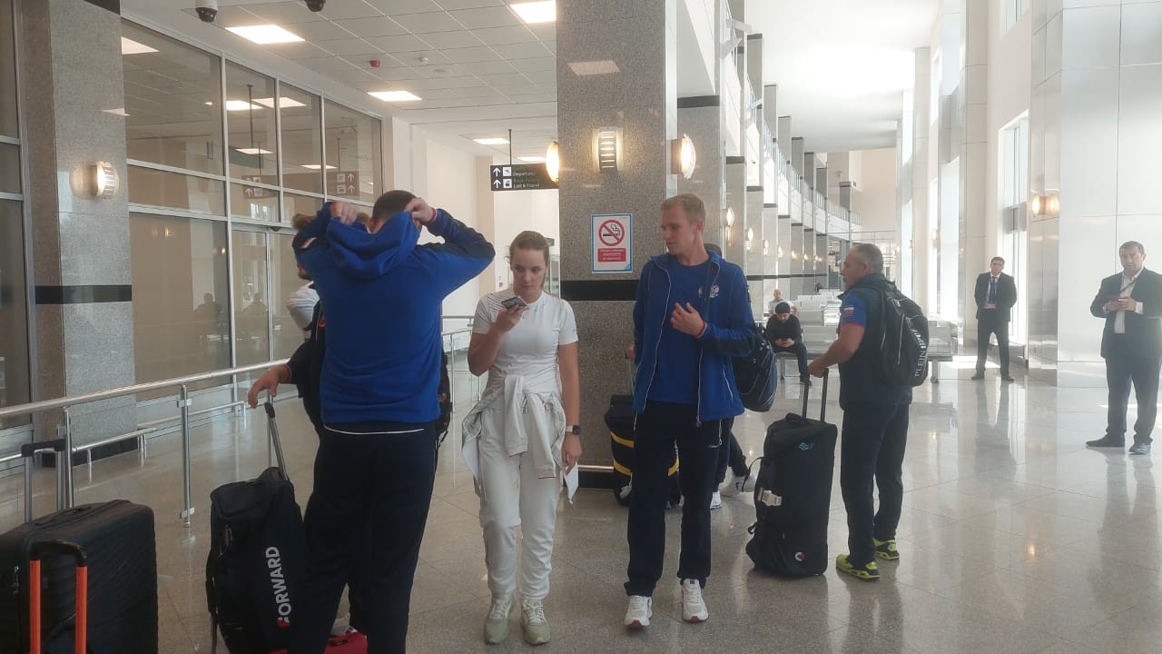 Rusiya nümayəndə heyəti Gəncəyə gəldi - FOTOLAR